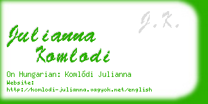 julianna komlodi business card